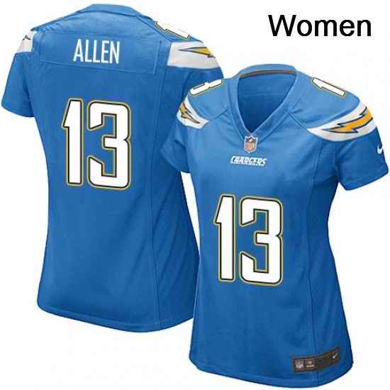 Womens Nike Los Angeles Chargers 13 Keenan Allen Game Electric Blue Alternate NFL Jersey
